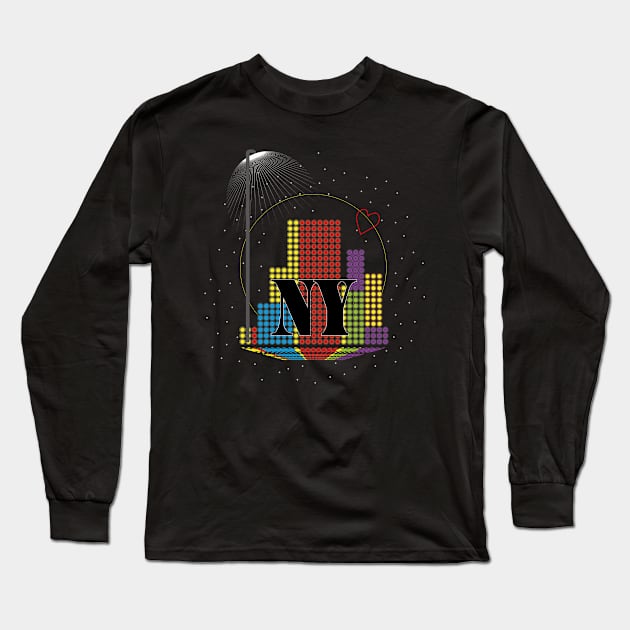 New York Long Sleeve T-Shirt by Radagas